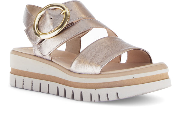 Gabor Plateau Sandalen Beige Metallic 64.620.62