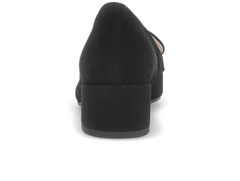 Gabor 71.432.17 - Black loafer shoe on a white background, back view.