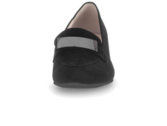 Gabor 71.432.17 - Black loafer shoe with a metallic buckle on a white background, front view.