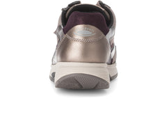 Gabor 76.878.15 Adora - Silver Rose laced sneaker with side zip on a white background back view