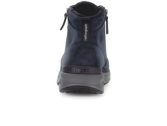 Gabor Rolling Soft 76.888.46 - Dark Navy laced ankle boot with zip on white background back view